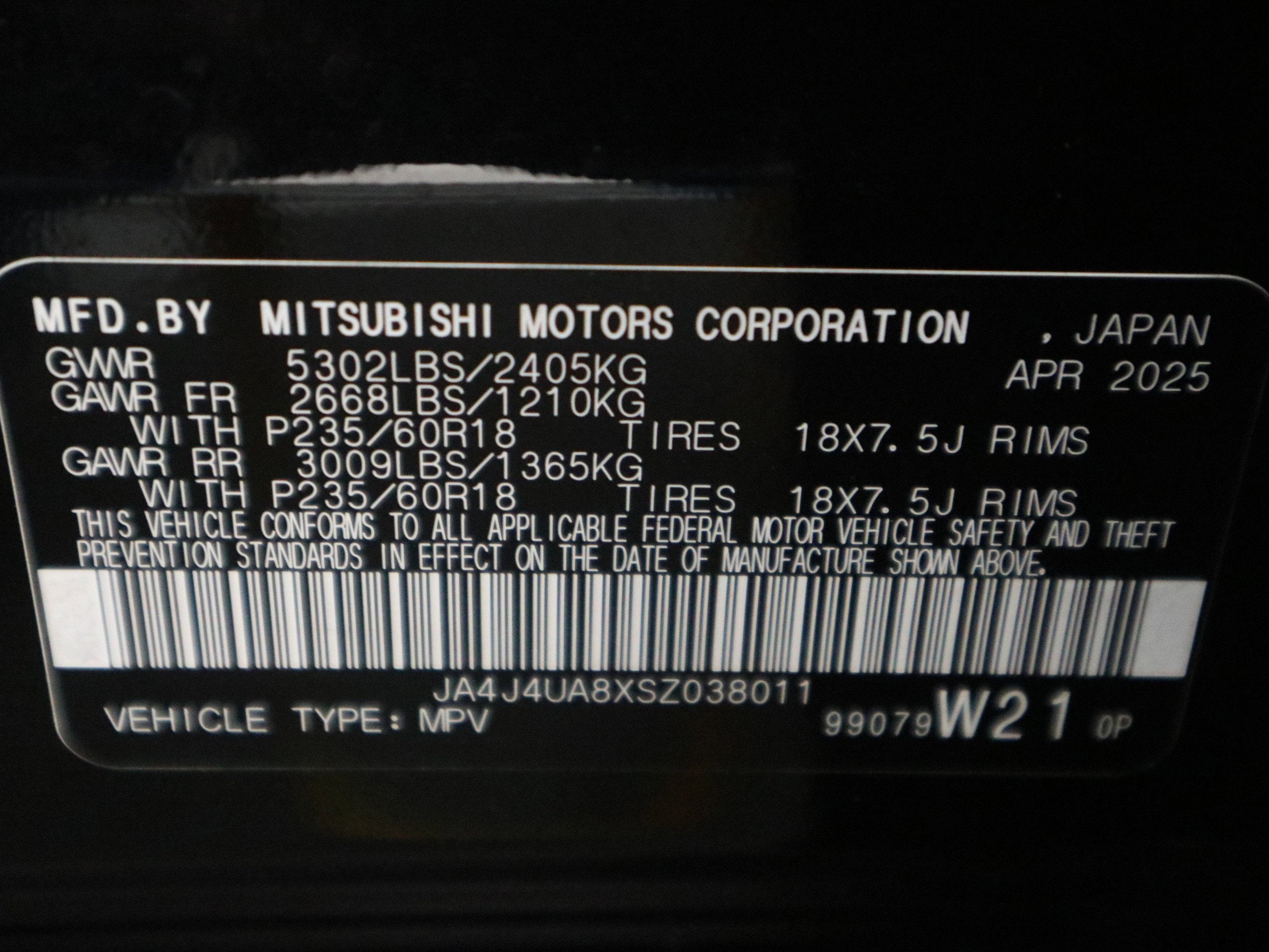 2025 Mitsubishi Outlander ES AWD