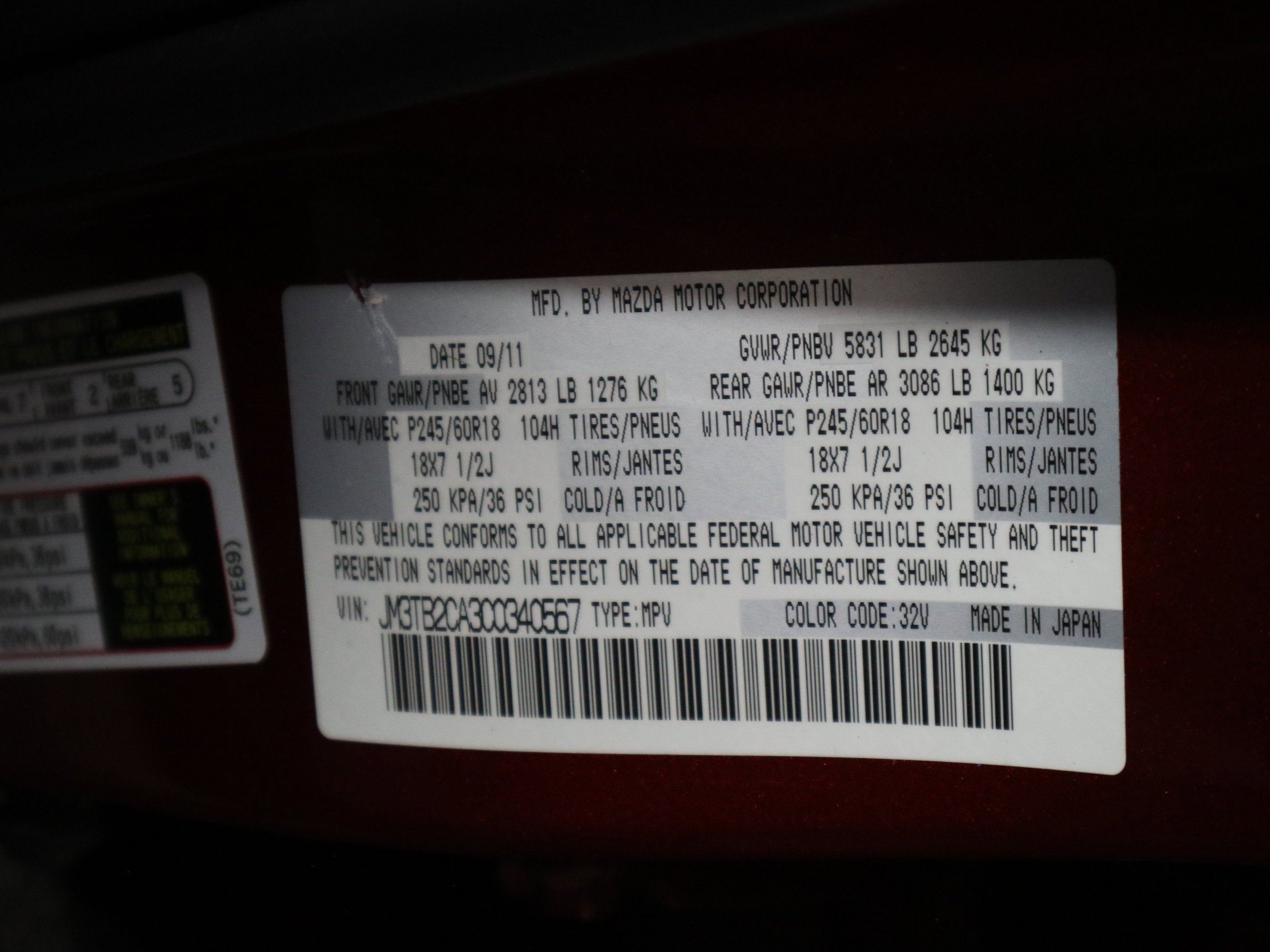 2012 Mazda Mazda CX-9 Touring