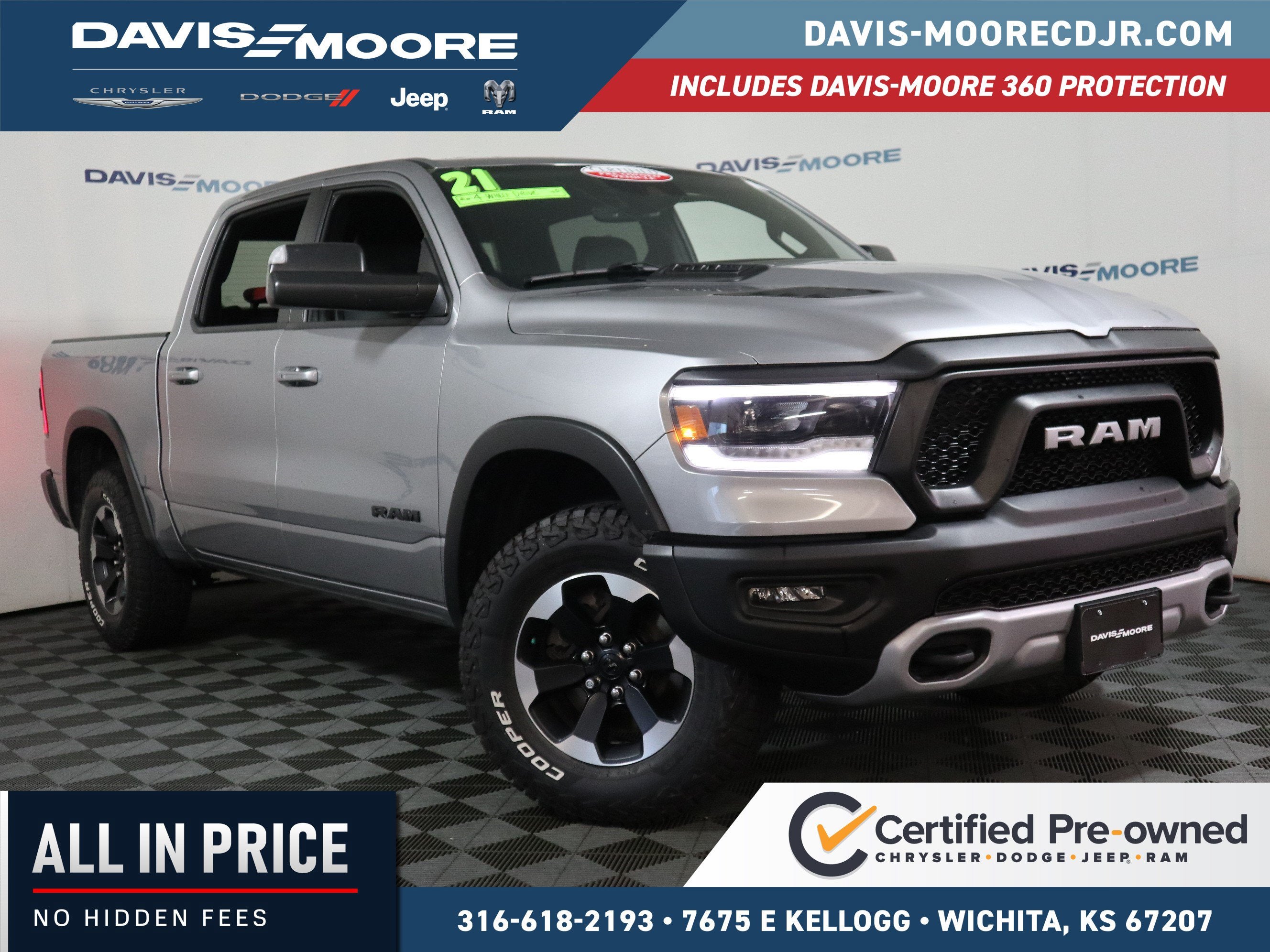 2021 RAM 1500 Rebel Crew Cab 4x4 5'7" Box