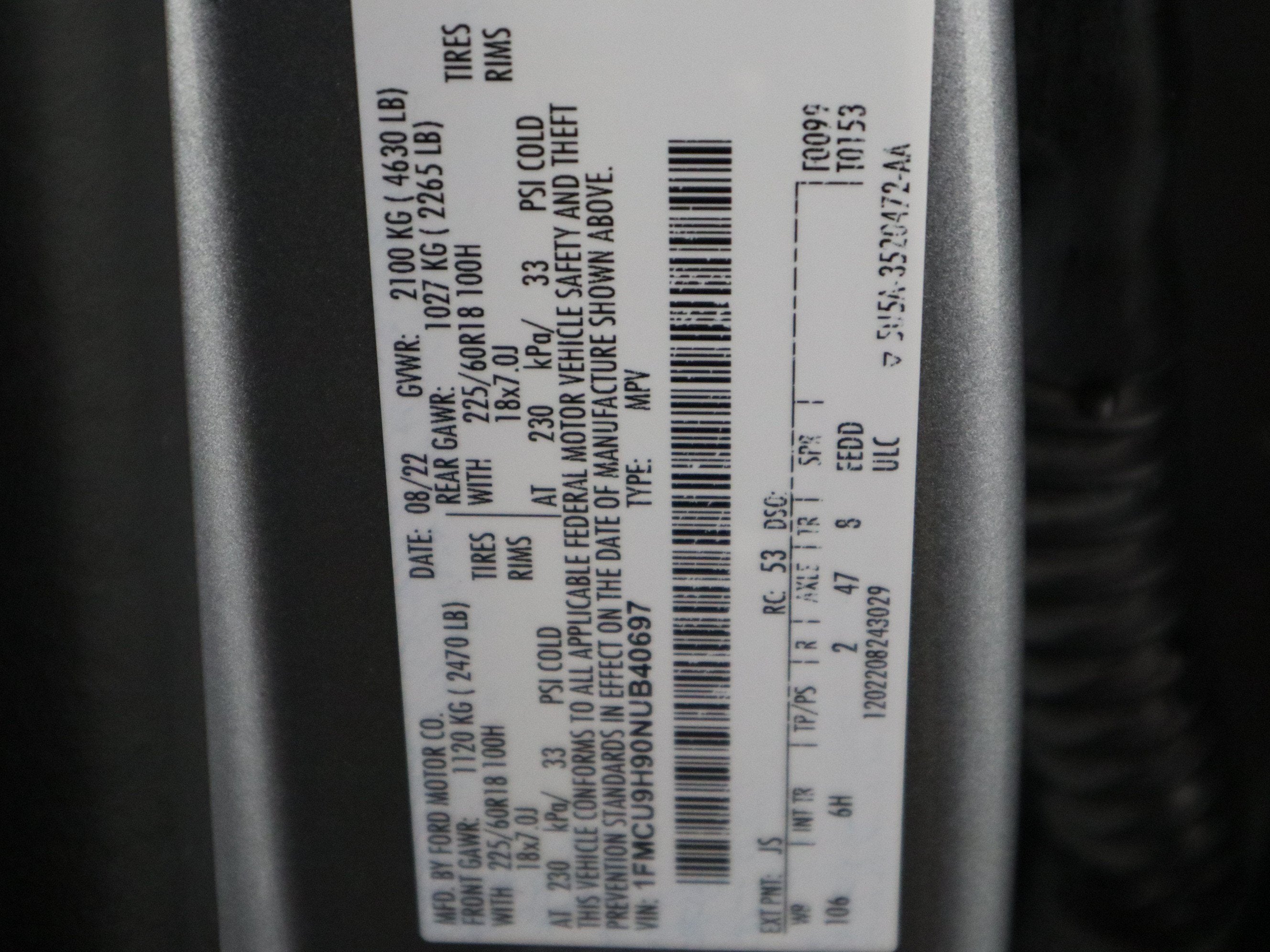 2022 Ford Escape SEL