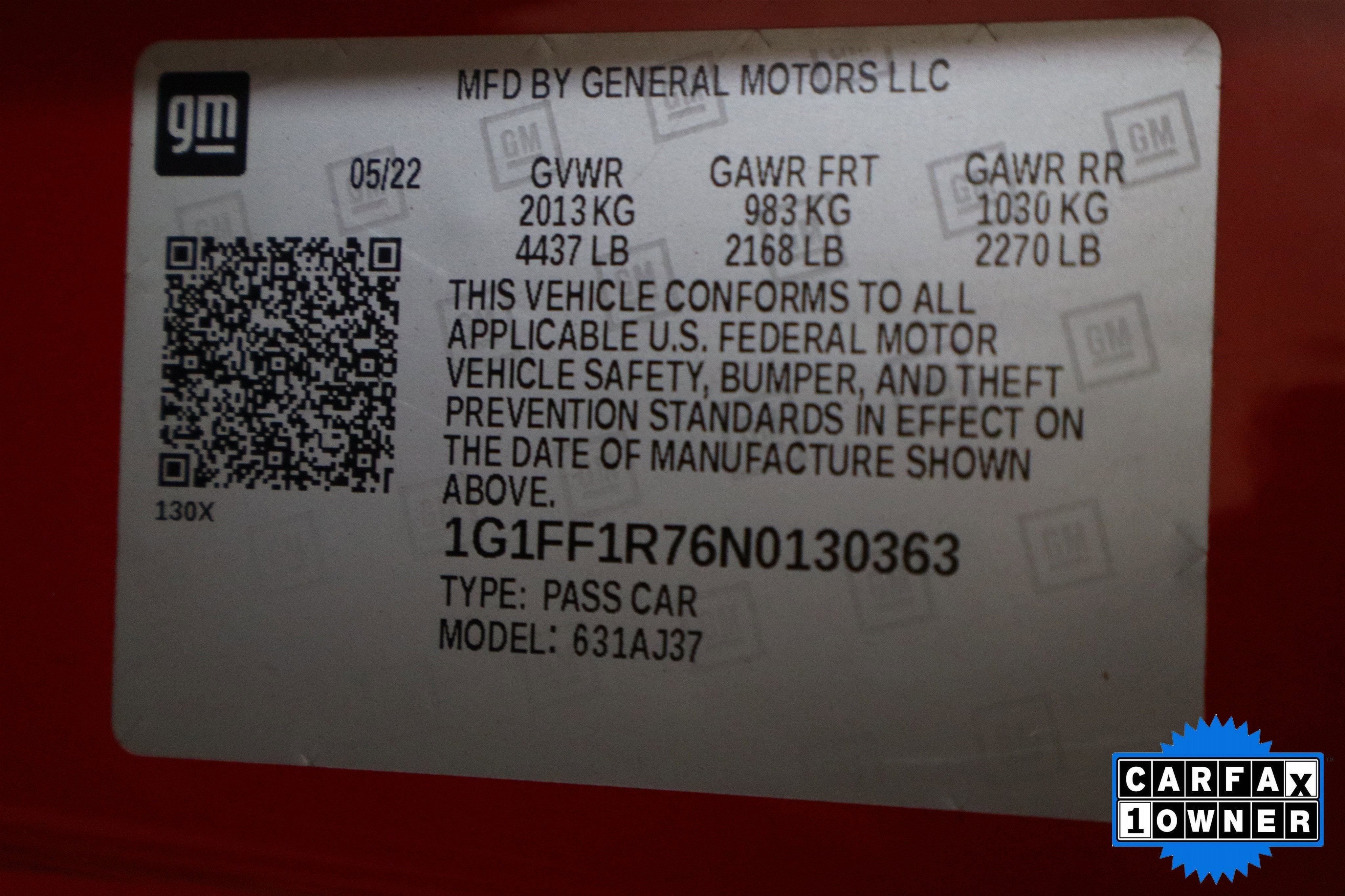 2022 Chevrolet Camaro LT1