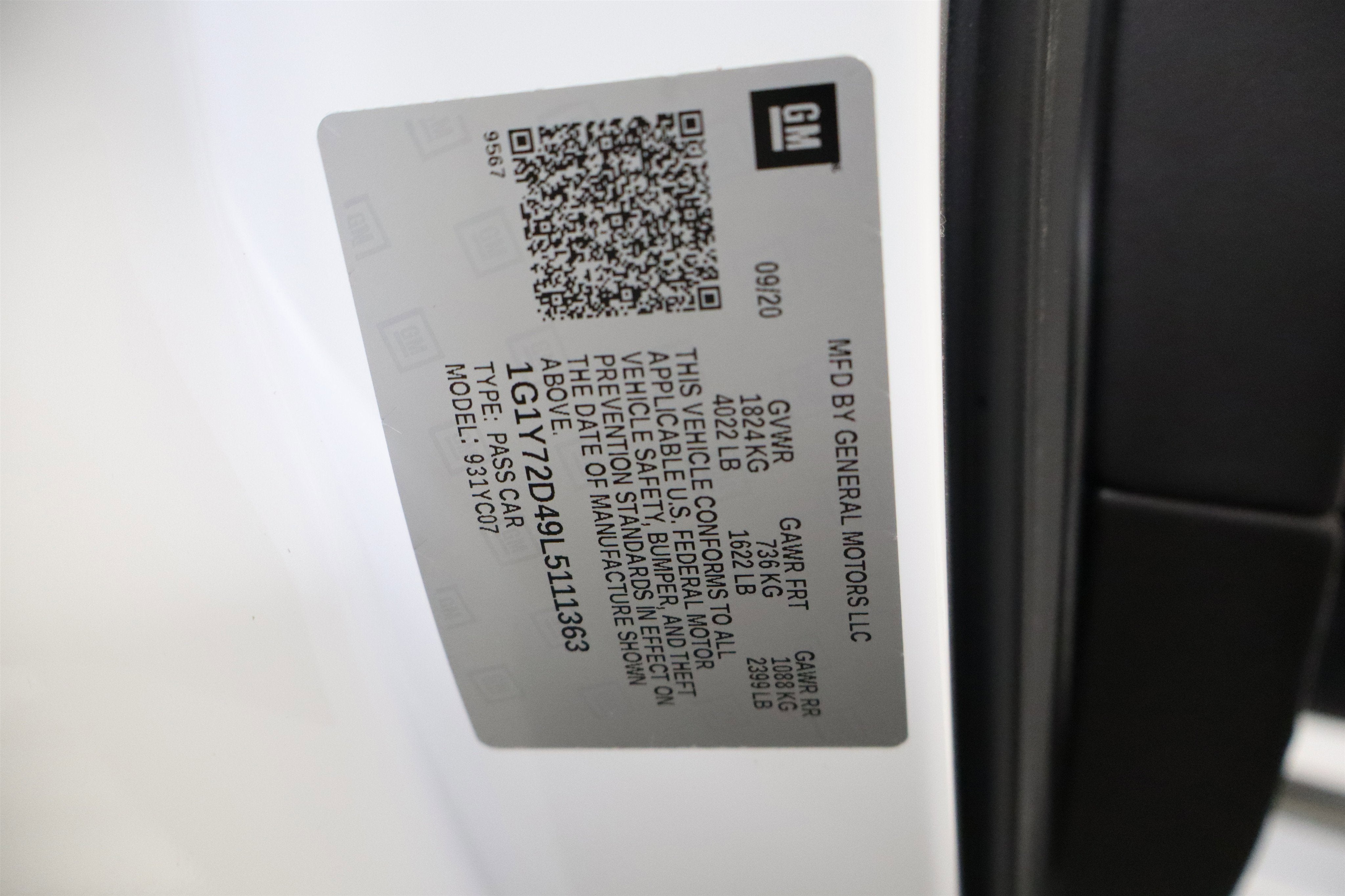 2020 Chevrolet Corvette Stingray 2LT