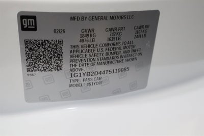 2026 Chevrolet Corvette Stingray 2LT