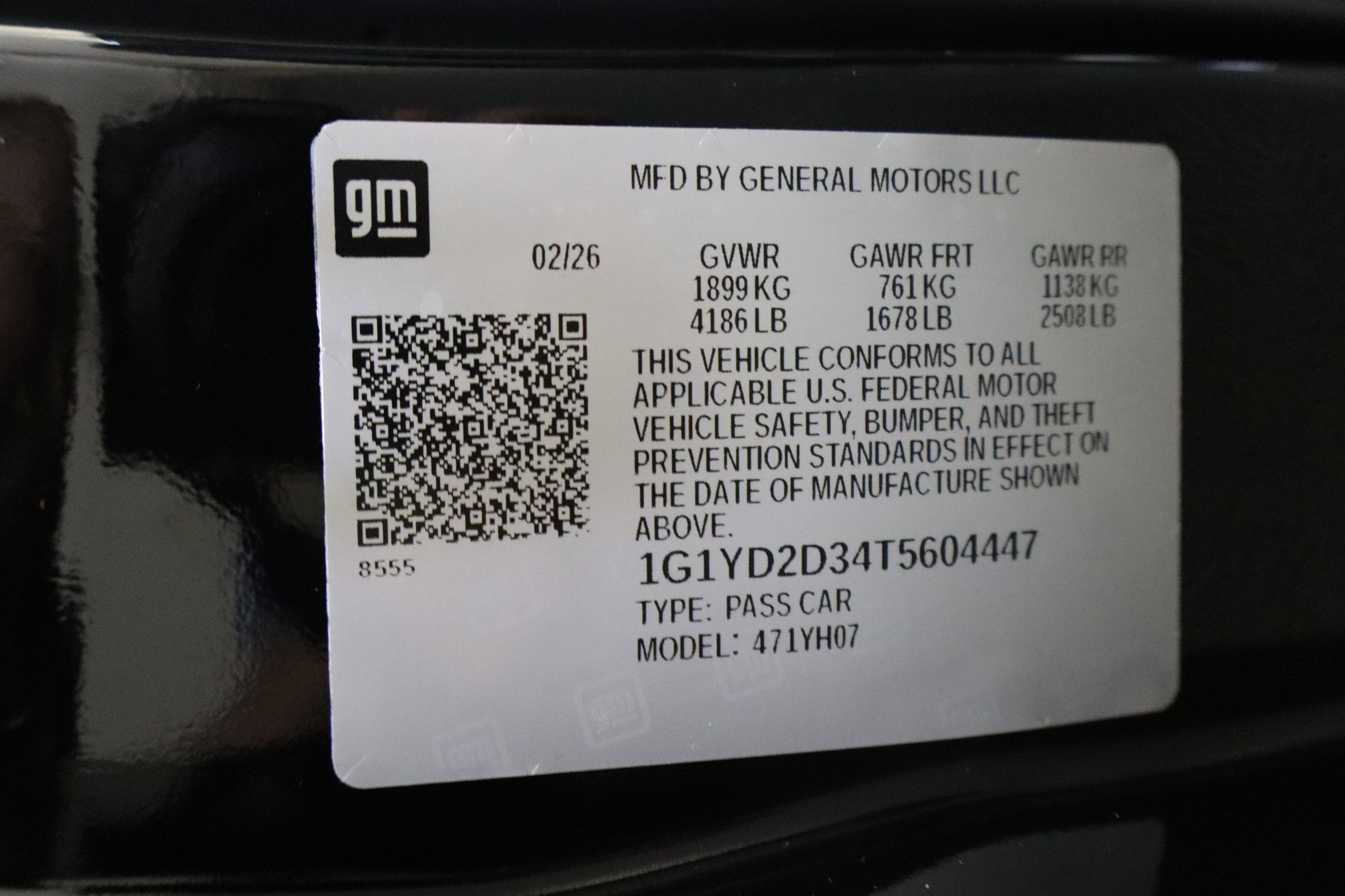 2026 Chevrolet Corvette Z06 1LZ