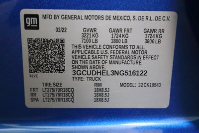 2022 Chevrolet Silverado 1500 ZR2