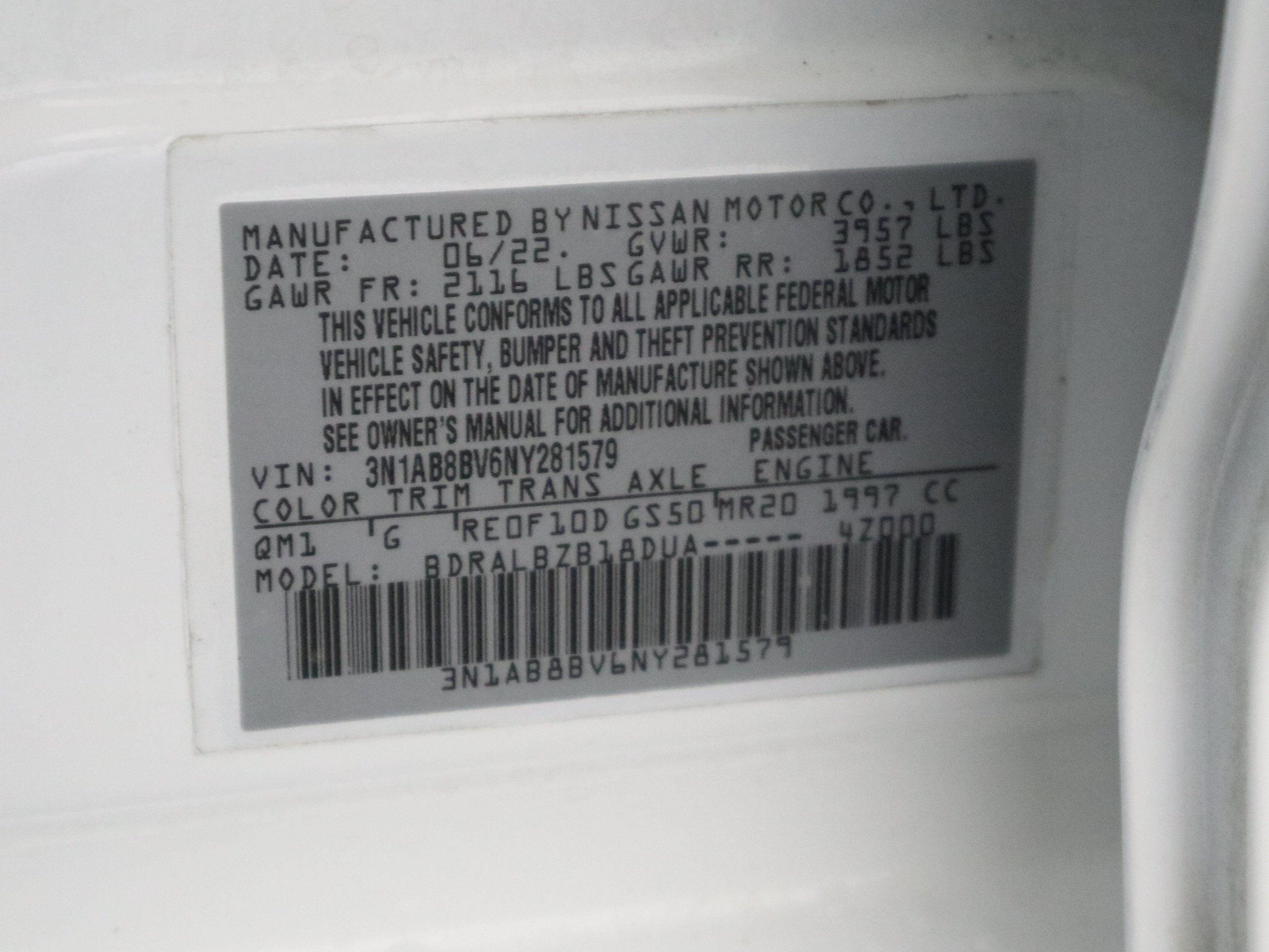 2022 Nissan Sentra S Xtronic CVT