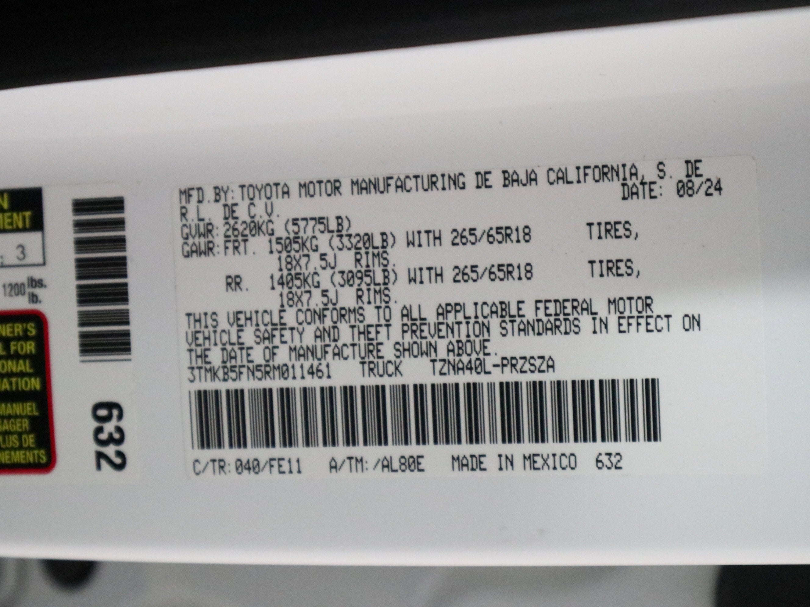 2024 Toyota Tacoma 2WD SR5