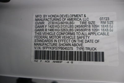 2023 Honda Ridgeline RTL