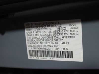 2024 Honda Ridgeline RTL